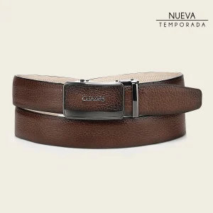 Cinturón de vestir en piel de venado para caballero