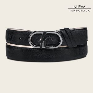 Cinturón de vestir en piel genuina de venado para caballero