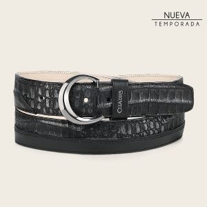 Cinturón casual en piel genuina de fuscus para caballero