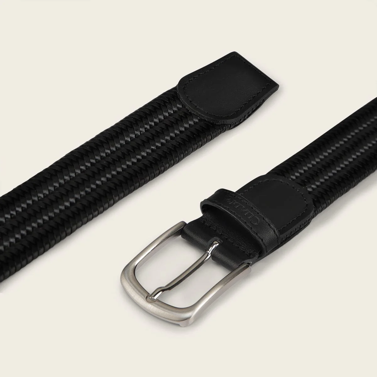 Cinturón casual tejido en piel genuina para caballero - Imagen 4