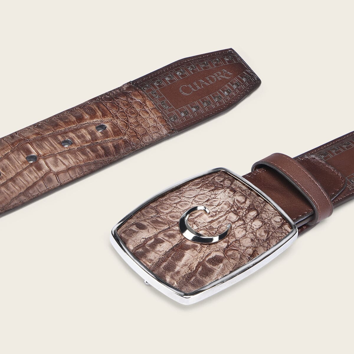 Cinturón vaquero en piel genuina de fuscus para caballero - Imagen 4