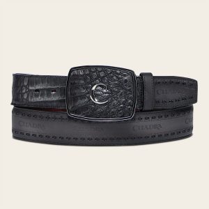 Cinturón vaquero en piel genuina de fuscus para caballero