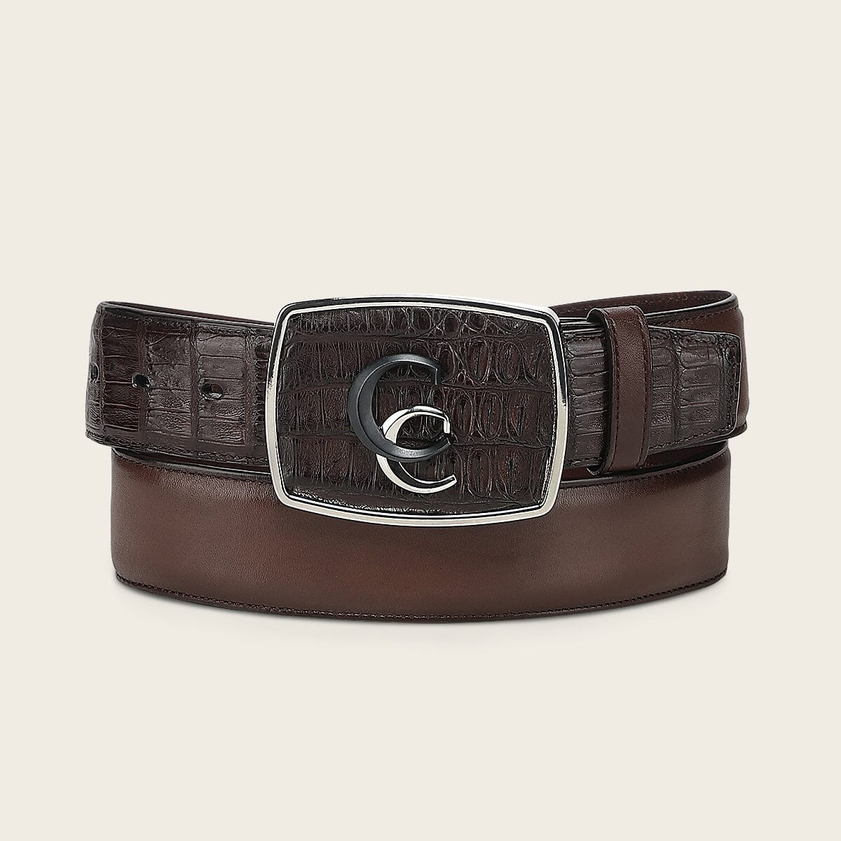 Cinturón vaquero Orígenes en piel genuina de fuscus para caballero - Imagen 4