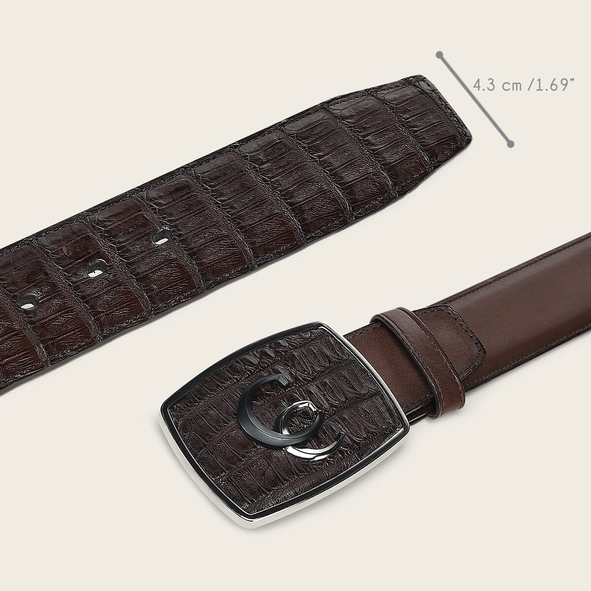 Cinturón vaquero Orígenes en piel genuina de fuscus para caballero - Imagen 6