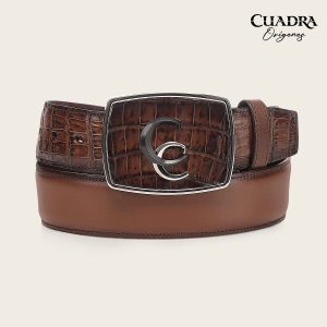 Cinturón vaquero Orígenes en piel genuina de fuscus para caballero