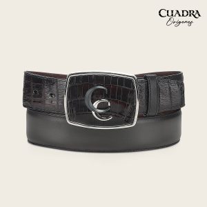 Cinturón vaquero Orígenes en piel genuina de fuscus para caballero