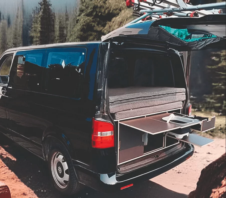 Kit mueble camper completo + colchón visco VW Multivan/Beach T5/6/6.1 - Imagen 3