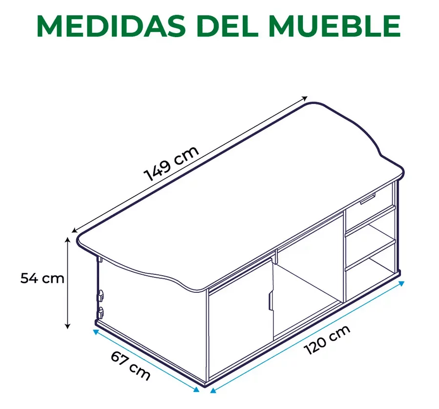 Kit mueble camper completo + colchón visco VW Multivan/Beach T5/6/6.1 - Imagen 5