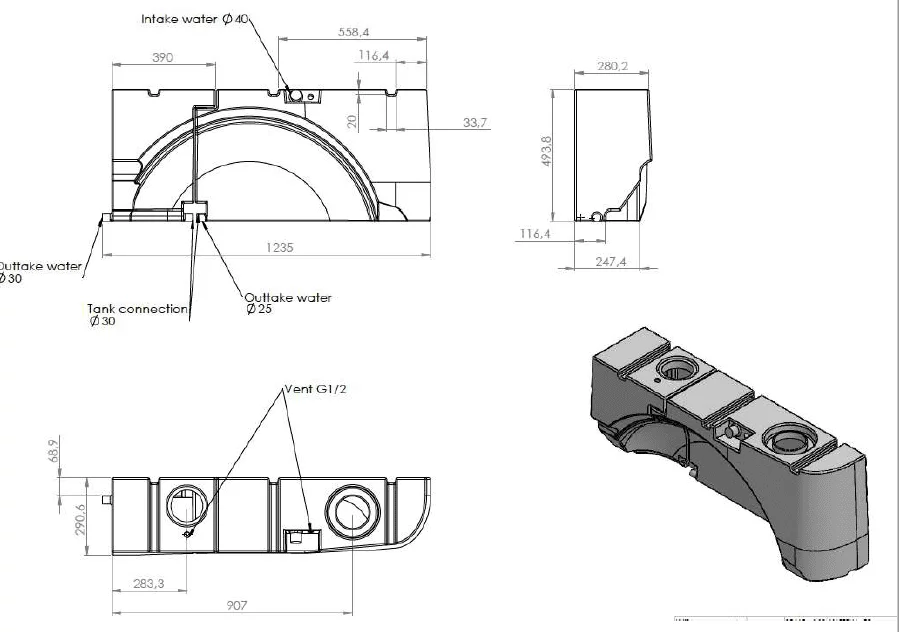 Deposito Agua 93L Paso Rueda VW T5/6/6.1/7 - Imagen 6