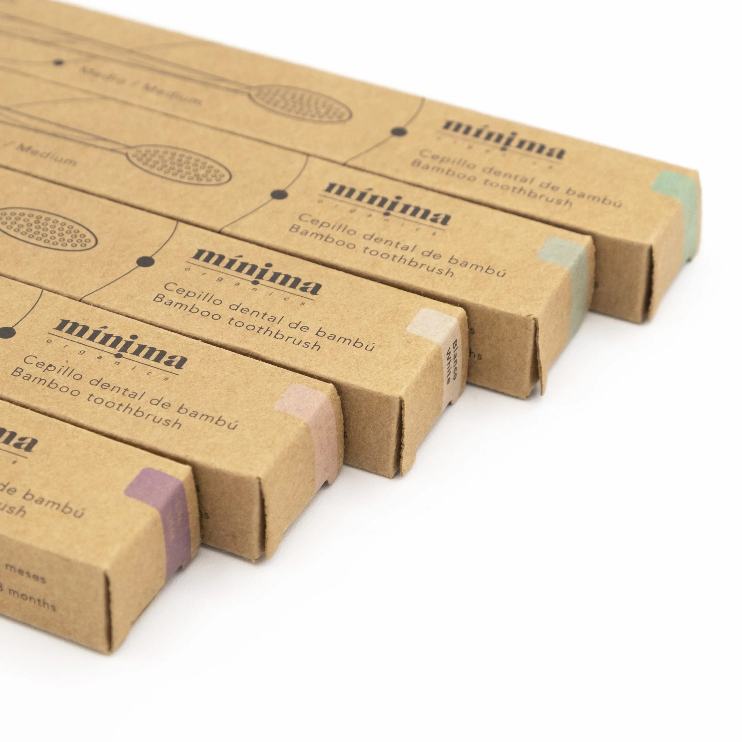 Cepillo de dientes ecológico de bambú medio – Lila - Imagen 4