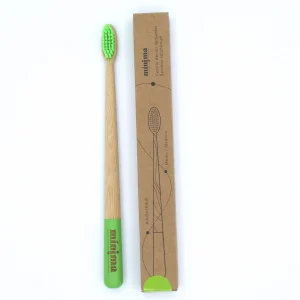 Cepillo de dientes ecológico de bambú medio – Verde