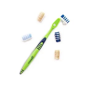 Cepillo de dientes medio con cerdas de nylon de cabezal reemplazable