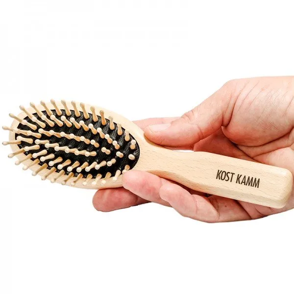 Cepillo de madera ovalado con púas redondeadas - Imagen 4