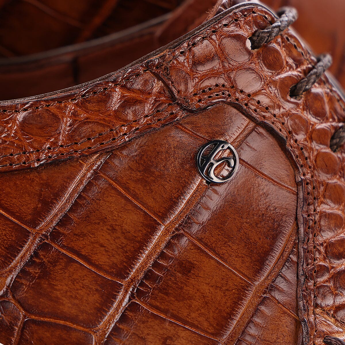 Calzado de vestir en piel genuina de alligator para caballero - Imagen 3