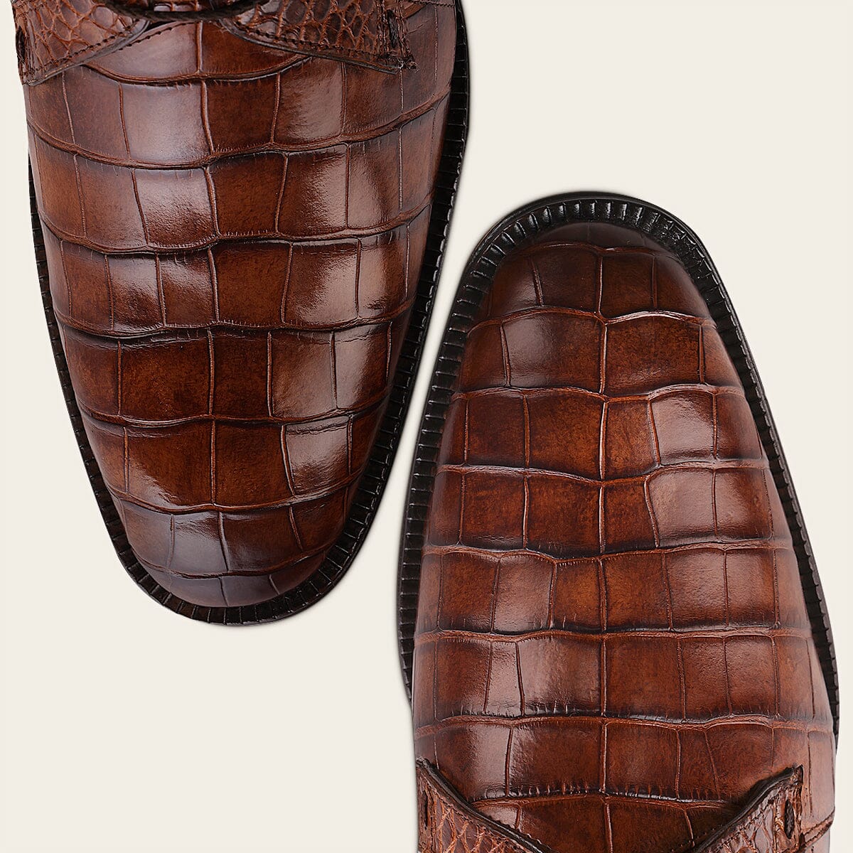 Calzado de vestir en piel genuina de alligator para caballero - Imagen 5