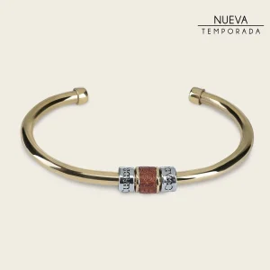 Pulsera ajustable en piel de lizard para dama