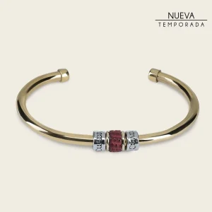 Pulsera ajustable en piel de lizard para dama