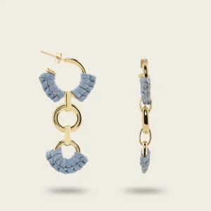 Aretes en piel genuina para dama