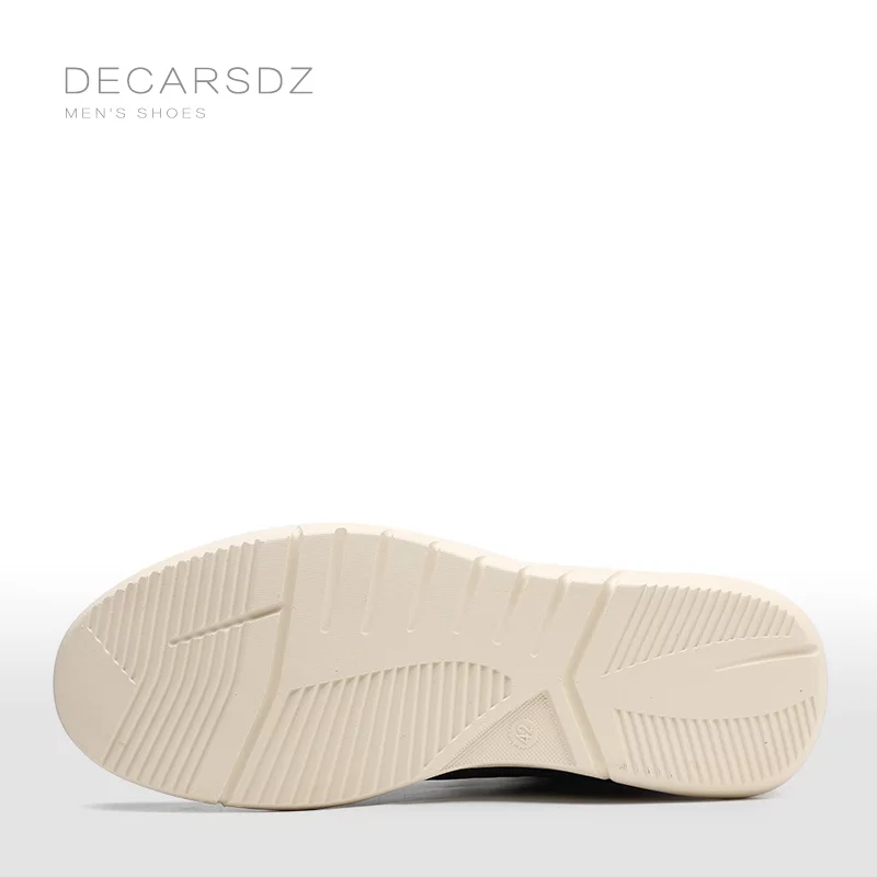 DECARSDZ-Botas de cuero con cordones para hombre, zapatos informales cómodos, clásicos, originales, para caminar, para primavera y otoño, 2023 - Imagen 4
