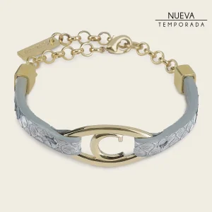 Pulsera en piel genuina de pitón para dama