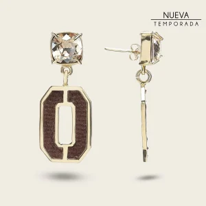 Aretes para dama en piel genuina de carunga