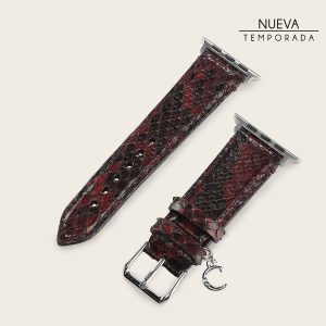 Extensible de reloj en piel genuina de pitón para dama