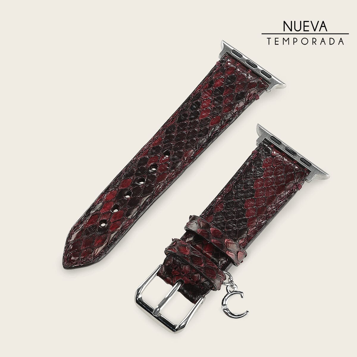 Extensible de reloj en piel genuina de pitón para dama - Imagen 2