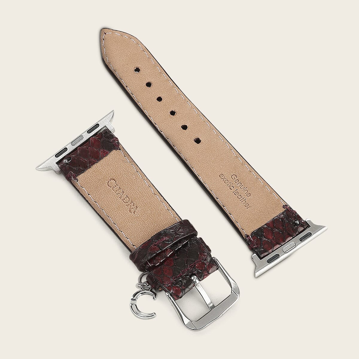 Extensible de reloj en piel genuina de pitón para dama - Imagen 6