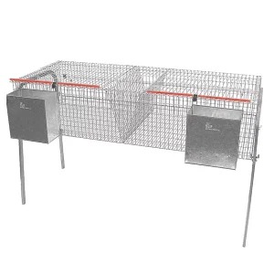 Gómez y Crespo. Jaula para Conejos ECONOMICA 8 con 1 piso y 2 Cubículos de engorde. Bebedero a Elegir entre Cazoleta y Chupete