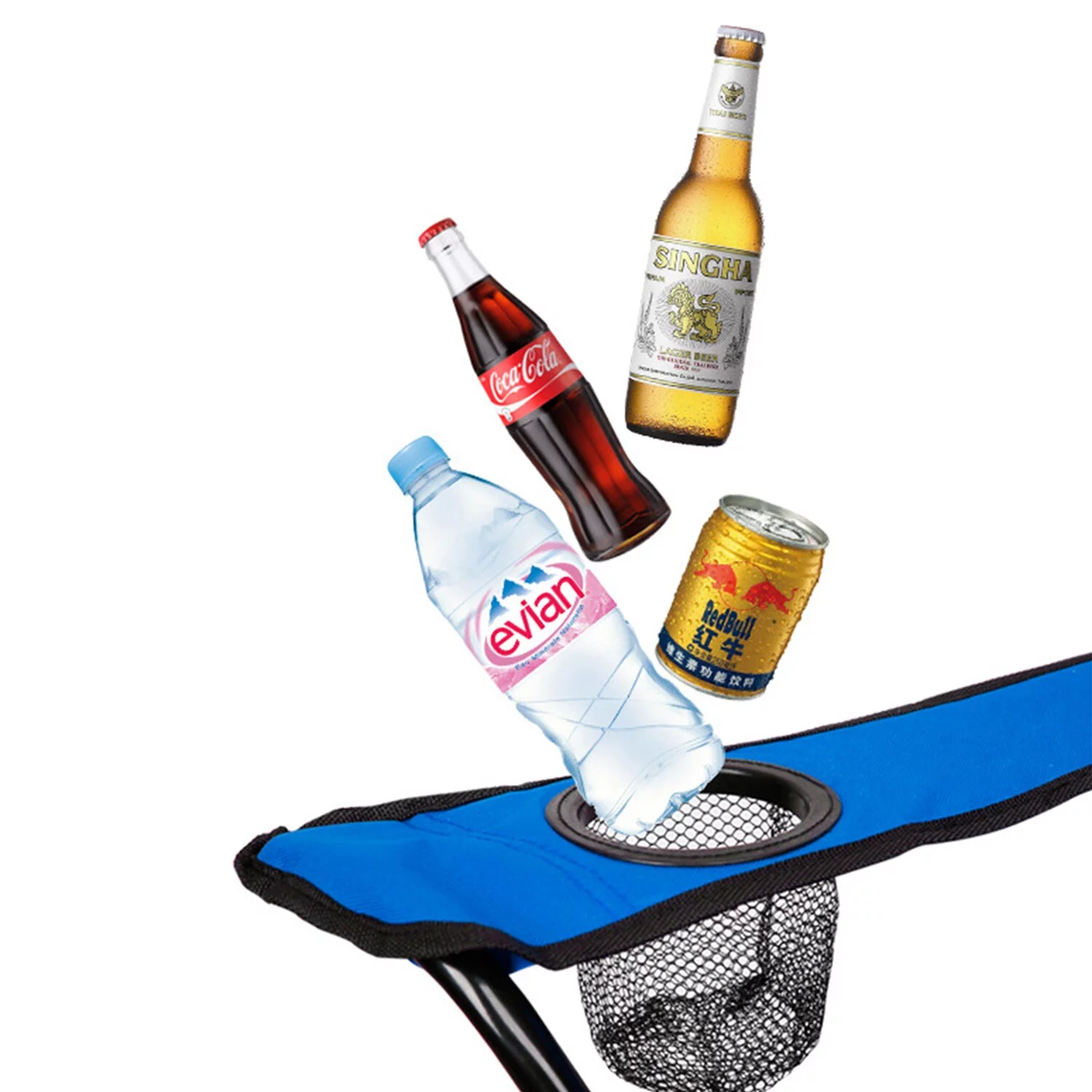 Silla Plegable de Camping de Acero, Silla de Camping Plegable Silla de Ocio, con Bolsa de Almacenamiento, para Exteriores, Pesca, Festival, Picnic - Imagen 5