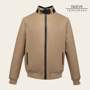 Chamarra en piel genuina de cordero para caballero