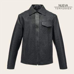 Chamarra en piel genuina de cordero para caballero