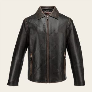 Chamarra en piel genuina de cordero para caballero