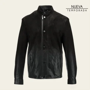 Chamarra en piel genuina de cordero para caballero