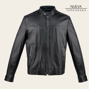 Chamarra de piel genuina para caballero