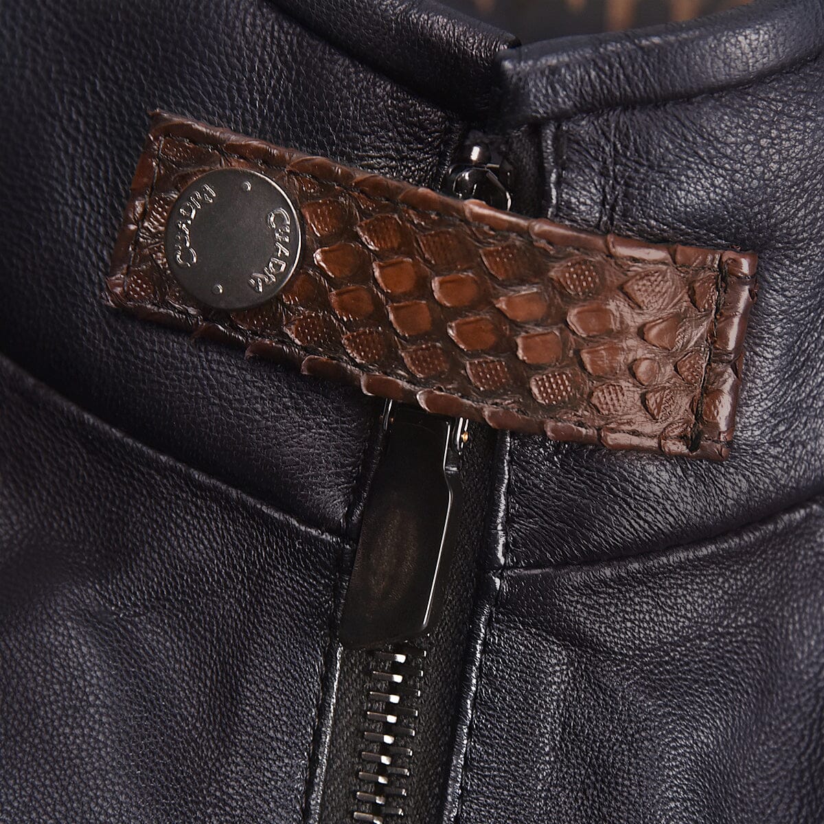 Chaleco para caballero en piel de pitón - Imagen 4