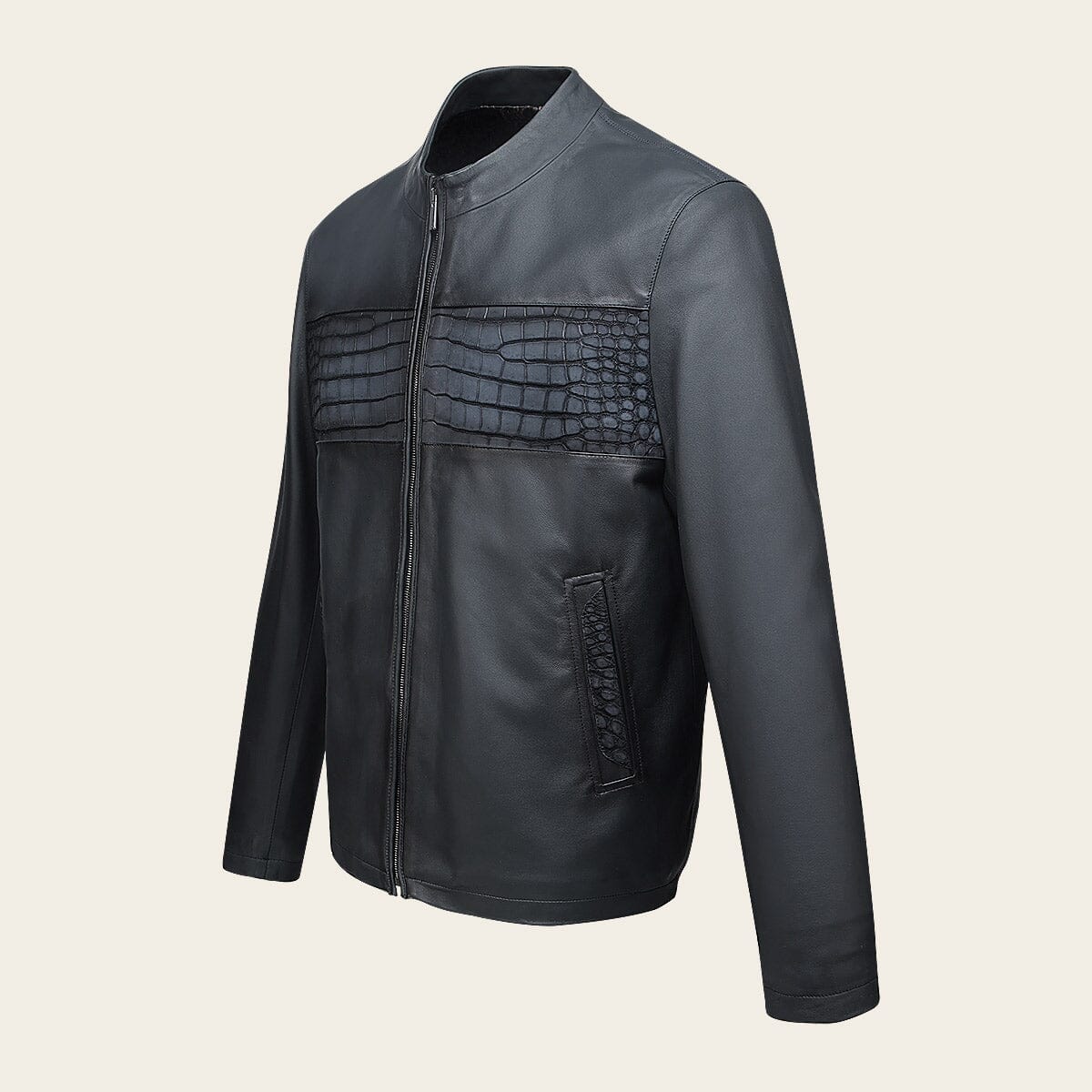 Chamarra en piel genuina de cocodrilo para caballero - Imagen 4