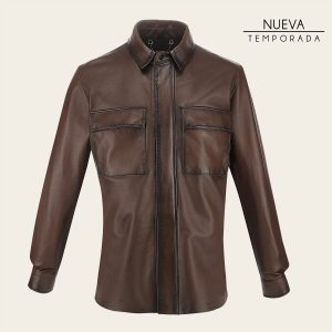 Camisola en piel genuina de ovino para caballero