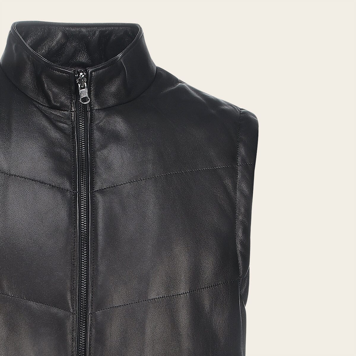 Chaleco doble vista en piel genuina de cordero para caballero - Imagen 3