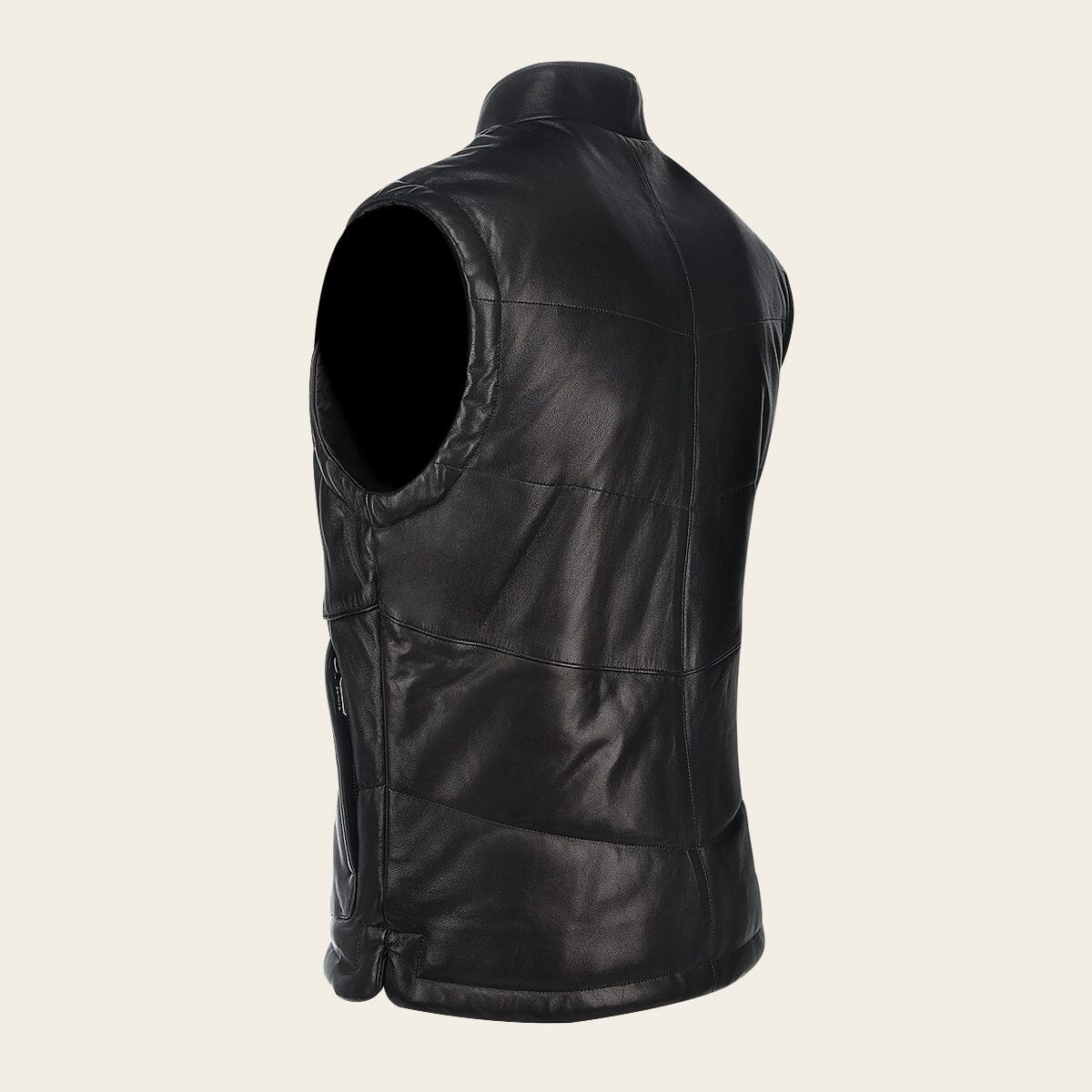 Chaleco doble vista en piel genuina de cordero para caballero - Imagen 6