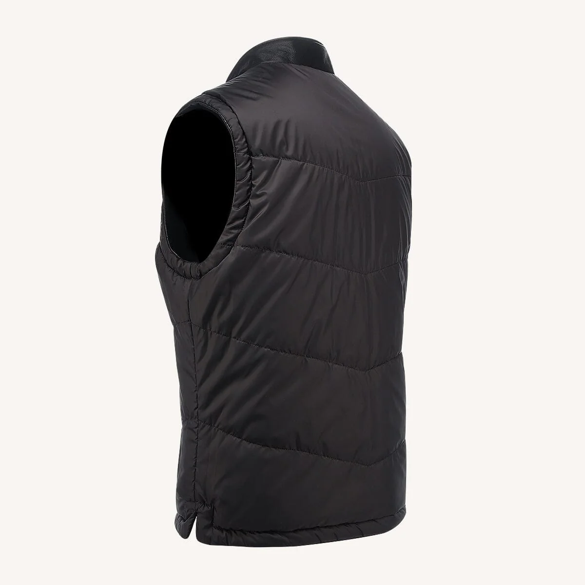 Chaleco doble vista en piel genuina de cordero para caballero - Imagen 8