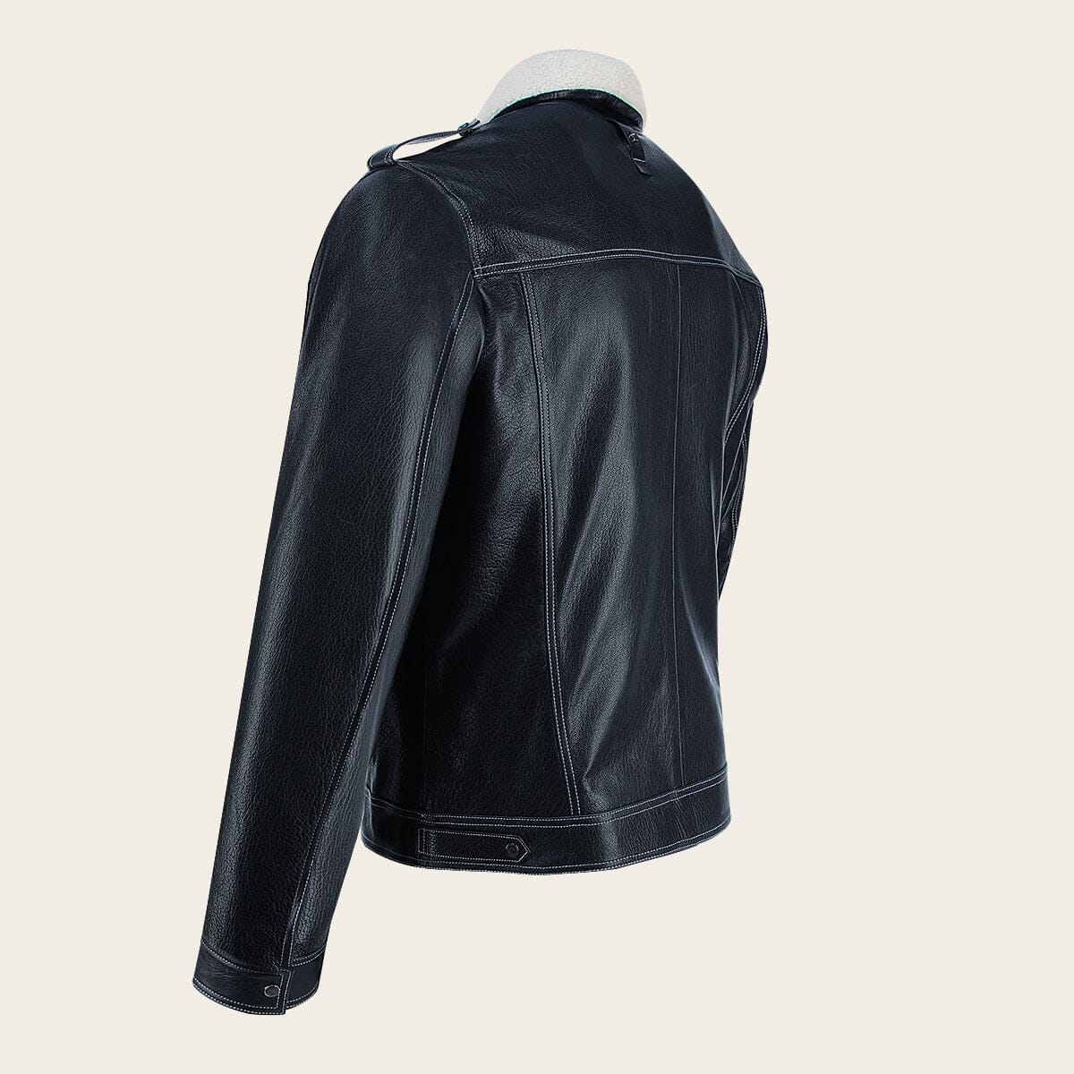 Chamarra en piel genuina de cordero para caballero - Imagen 6