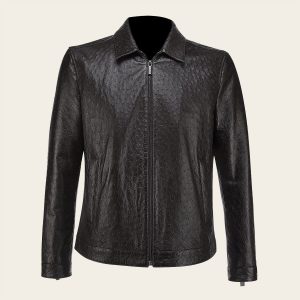 Chamarra Full exotic en piel genuina de avestruz para caballero
