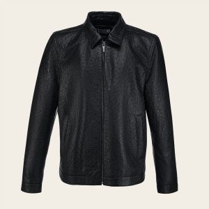Chamarra Full exotic en piel genuina de avestruz para caballero
