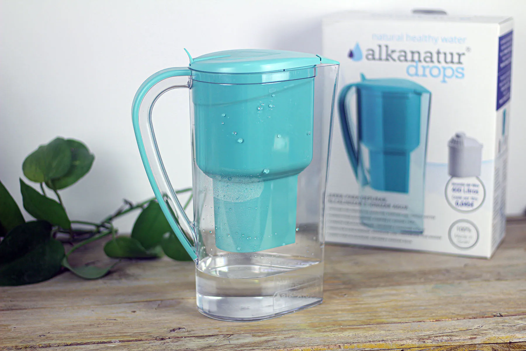 Jarra Alcanatur Drops – Alcaliniza, depura e ioniza el agua.