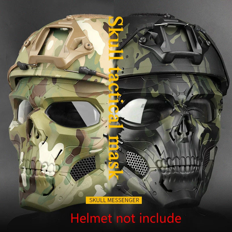 Máscaras de calavera táctica CS para hombre, máscaras de Paintball para motocicleta, cara completa, Airsoft, ciclismo, Halloween, fiesta de Cosplay, Militar - Imagen 3