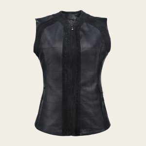 Chaleco para dama en piel de ovino.