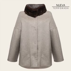 Chamarra en piel genuina de ovino para dama