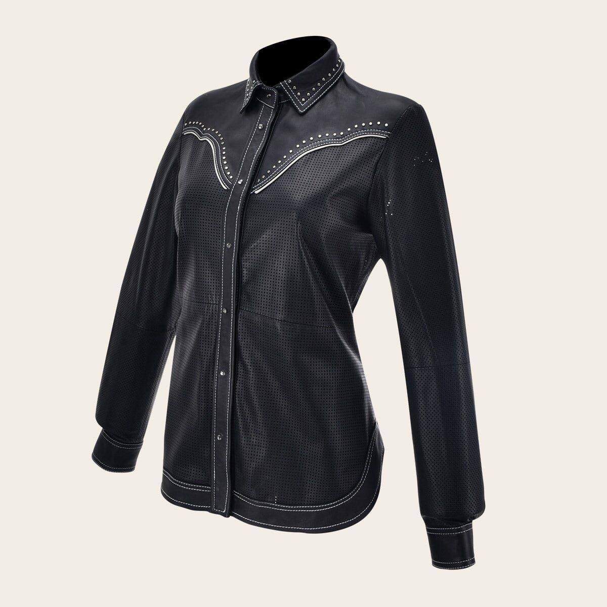 Camisola en piel genuina de ovino para dama - Imagen 3