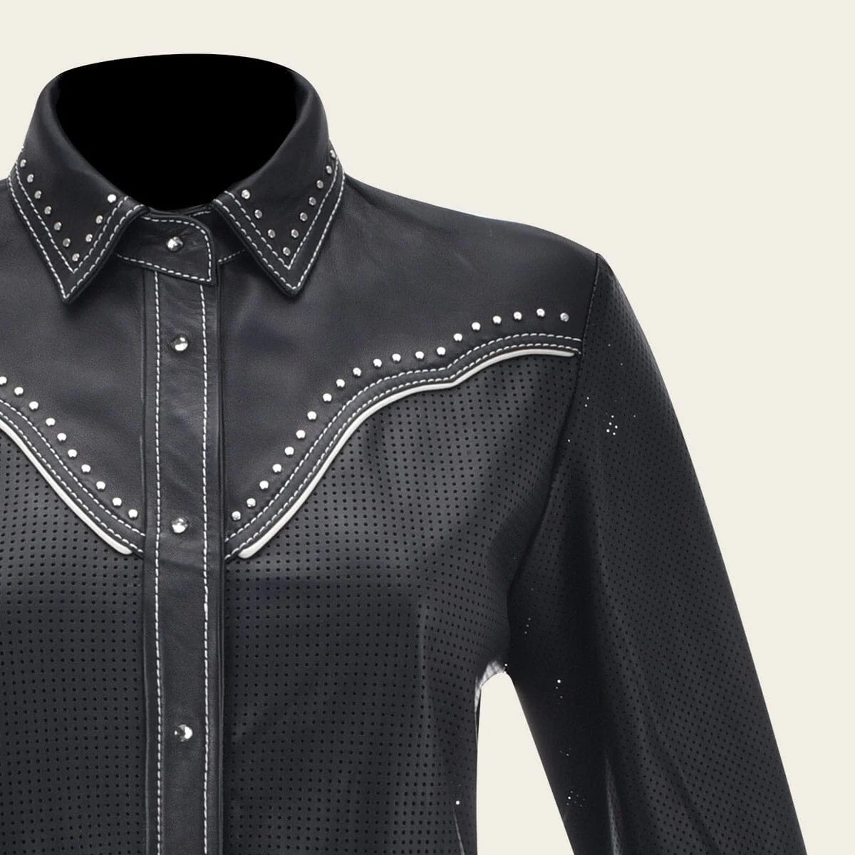 Camisola en piel genuina de ovino para dama - Imagen 5